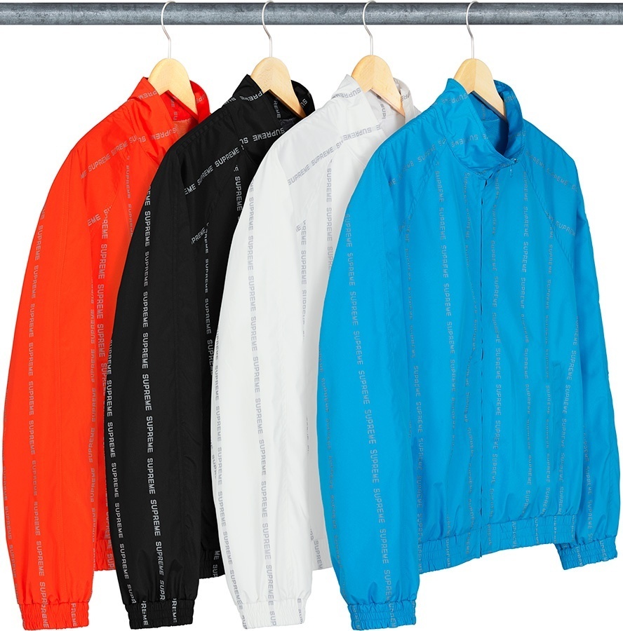 Reflective Text Track Jacket